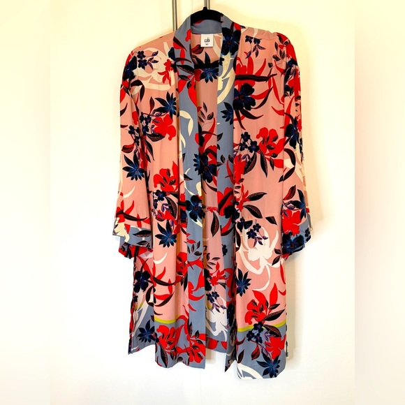 Cabi Floral Open-Front Kimono, style 5622, M/L - Picture 1 of 5